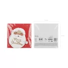 Mikulás forma, arany „Merry Christmas” felirattal (12 db)