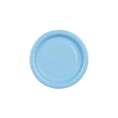 Papír tányér világoskék, 18 cm (6 db)