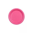 Papír tányér sötét rózsaszín, 18 cm (6 db)