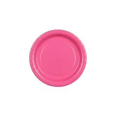 Papír tányér sötét rózsaszín, 18 cm (6 db)