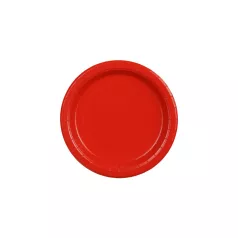 Papír tányér piros, 18 cm (6 db)