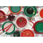 Papír tányér piros, 18 cm (6 db)