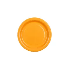 Papír tányér világos narancs, 18 cm (6 db)
