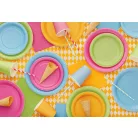 Papír tányér világos narancs, 18 cm (6 db)