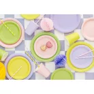 Papír tányér sárga, 18 cm (6 db)