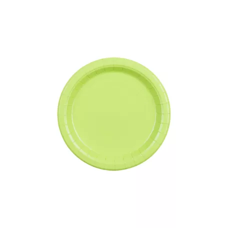 Papír tányér világos zöld, 18 cm (6 db)