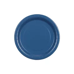 Papír tányér sötétkék, 23 cm (6 db)