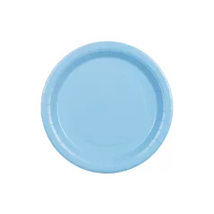 Papír tányér világoskék, 23 cm (6 db)