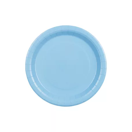 Papír tányér világoskék, 23 cm (6 db)