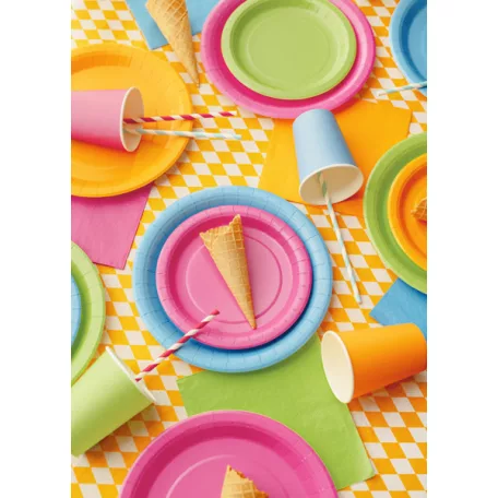 Papír tányér világoskék, 23 cm (6 db)