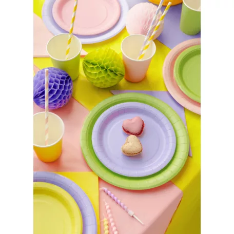 Papír tányér levendula, 23 cm (6 db)