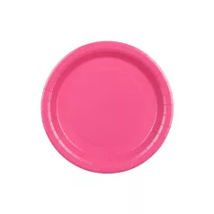 Papír tányér sötét rózsaszín, 23 cm (6 db)