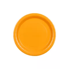 Papír tányér világos narancs, 23 cm (6 db)