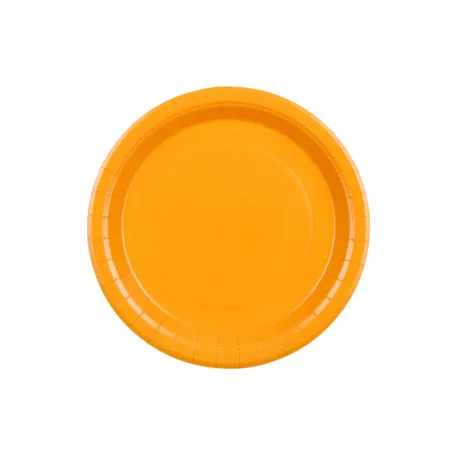 Papír tányér világos narancs, 23 cm (6 db)