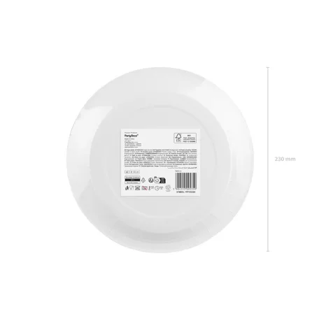 Papír tányér sárga, 23 cm (6 db)