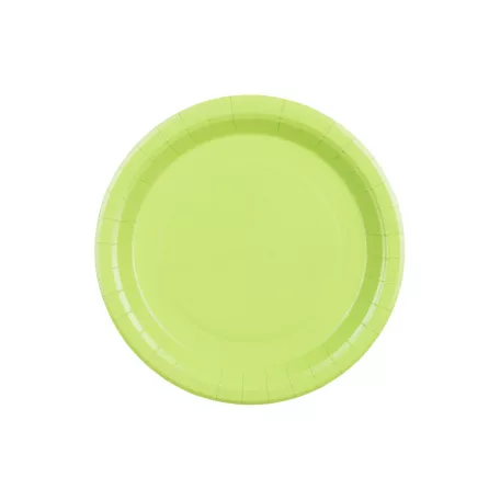 Papír tányér világoszöld, 23 cm (6 db)