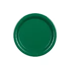 Papír tányér sötétzöld, 23 cm (6 db)