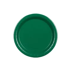 Papír tányér sötétzöld, 23 cm (6 db)