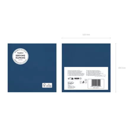 Papírszalvéta sötétkék, 33x33 cm (20 db)