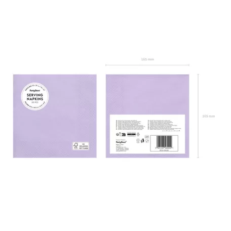 Papírszalvéta levendula, 33x33 cm (20 db)