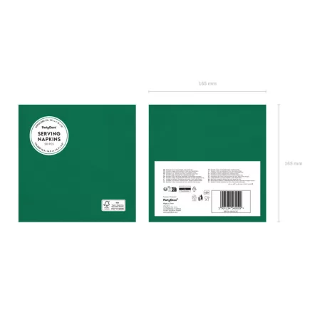 Papírszalvéta sötétzöld, 33x33 cm (20 db)