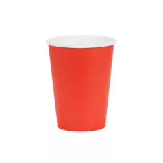 Papírpohár piros, 250 ml (6 db)