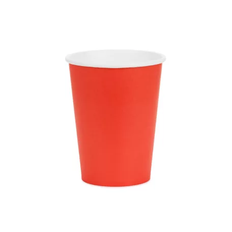 Papírpohár piros, 250 ml (6 db)