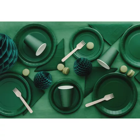 Papírpohár sötétzöld, 250 ml (6 db)