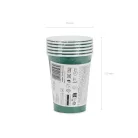 Papírpohár sötétzöld, 250 ml (6 db)