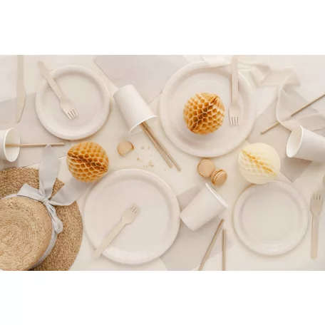 Papírpohár bézs, 250 ml (6 db)