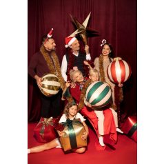 Karácsonyi gömb alakú fólia lufik 42x46cm (3 db)