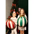 Karácsonyi gömb alakú fólia lufik 42x46cm (3 db)