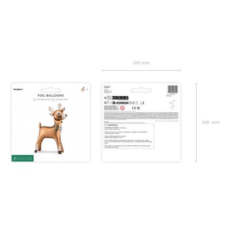 Álló rénszarvas fólia lufi (65 x 105 cm)