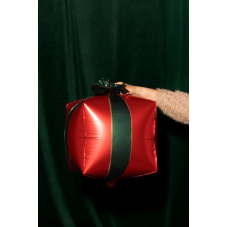 Ajándékdoboz alakú fólia lufik 34 x 36 cm (3 db)