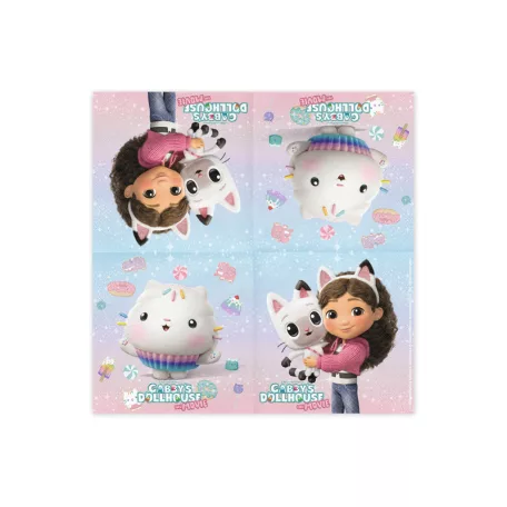 Gabi Babaháza (Gabby’s Dollhouse – The Movie) papírszalvéta (20 db)