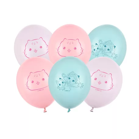 Gabi Babaháza (Gabby’s Dollhouse – The Movie) pasztell lufik (6 db)