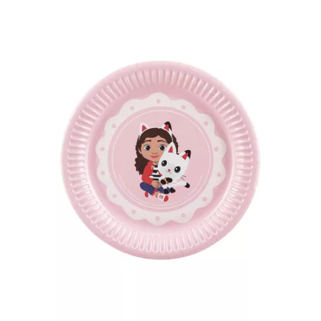 Gabi Babaháza (Gabby’s Dollhouse) papírtányér, 18 cm (6 db)