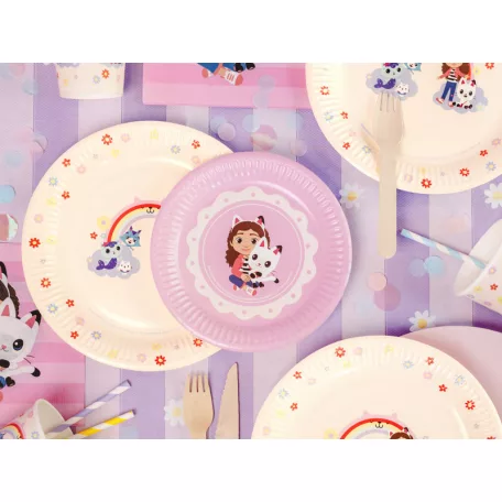 Gabi Babaháza (Gabby’s Dollhouse) papírtányér, 18 cm (6 db)
