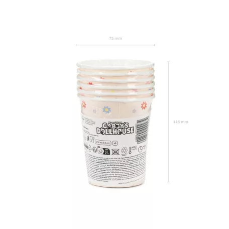 Gabi Babaháza (Gabby’s Dollhouse) papírpoharak, 250 ml (6 db)