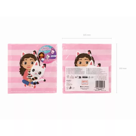 Gabi Babaháza (Gabby’s Dollhouse) papírszalvéta (20 db)