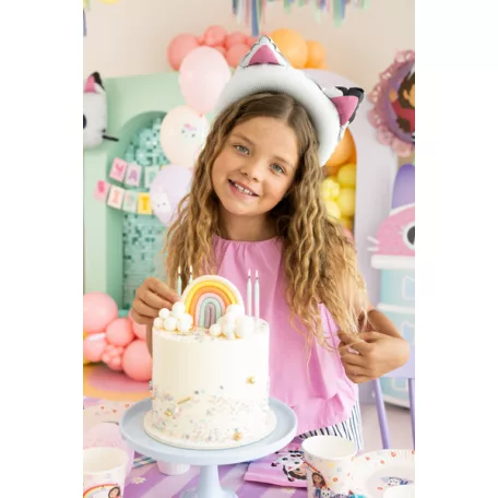 Gabi Babaháza (Gabby’s Dollhouse) macskafüles fólia lufi fejdísz (6 db)