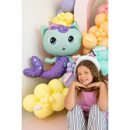 Gabi Babaháza (Gabby’s Dollhouse) macskafüles fólia lufi fejdísz (6 db)