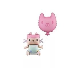   Gabi Babaháza (Gabby’s Dollhouse) Baby Box & Cica fólia lufi szett (2 db)