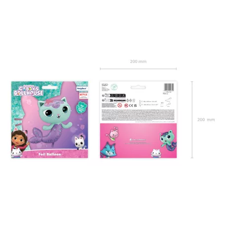 Gabi Babaháza (Gabby’s Dollhouse) MerCat fólia lufi (1 db)