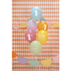  1. születésnapos pasztell lufik Happy Birthday felirattal, 30 cm (6 db)