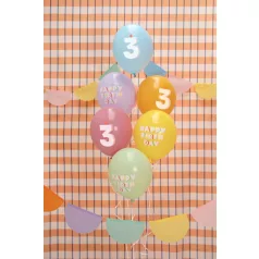   3. születésnapos pasztell lufik Happy Birthday felirattal, 30 cm (6 db)