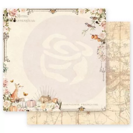 Scrapbook papír 12", Prima Marketing Autumn Sunset / Falling Leaves -  (1 ív)