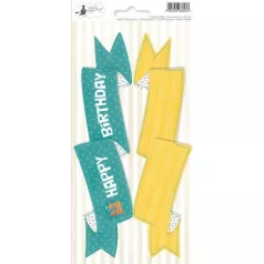  Matrica 5x23 cm, Piatek13 Sticker sheet  / Party Happy Birthday 03 -  (1 ív)