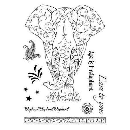 Szilikonbélyegző A5, Pink Ink Designs Clear Stamp / Set Elephant - Animals (1 db)