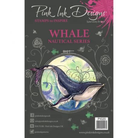 Szilikonbélyegző A5, Pink Ink Designs Clear Stamp / Whale - Animals (1 db)